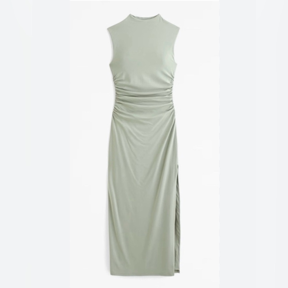 NWT Abercrombie and Fitch Paloma Midi Dress Sage Green Size XS